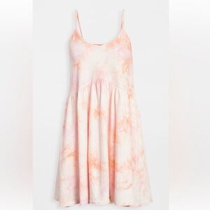 Z Supply Pink and Orange Tie Dye Tank Dress. Size Medium.